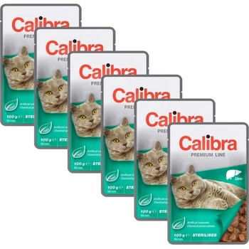 Calibra Cat Premium Sterilised Liver 6 x 100 g