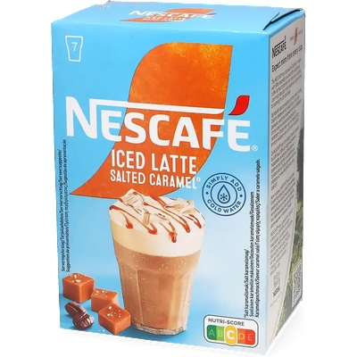 NESCAFÉ | Iced Latte Salted Caramel - 7 стика с разтворимо кафе