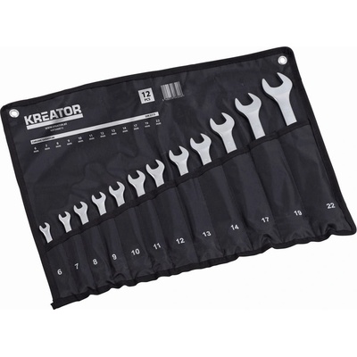 Kreator Sada klíčů očko/otevřený 6-22mm 12ks v kapse KRT500012
