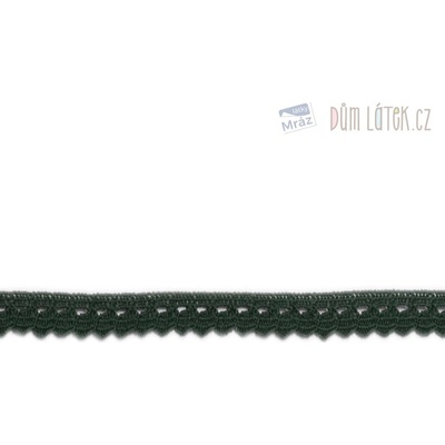 Krajka paličkovaná 15 mm tmavě zelená – Zboží Mobilmania