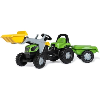 Rolly Toys Šľapací traktor DEUTZ s čelným nakladačom a prívesom