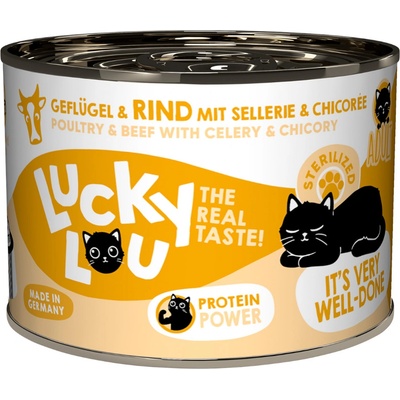 Lucky Lou Sterilized drůbeží a hovězí 6 x 200 g