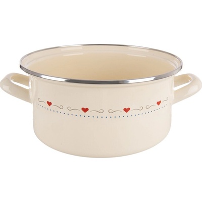 Orion Kastrol TONČA Lem 4 l 24 cm smaltovaný plech, nerezová ocel mix, 8592381228484
