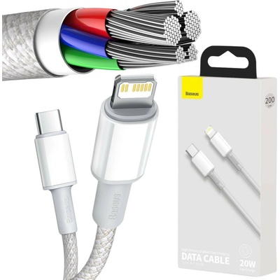 Baseus CATLGD-A02 USB-C -> Lightning / iPhone, 2m, bílý