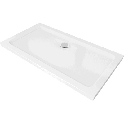 Mexen Flat правоъгълен тесен душ-корито 120 x 70 см, бял, сифон хром - 40107012 (40107012)