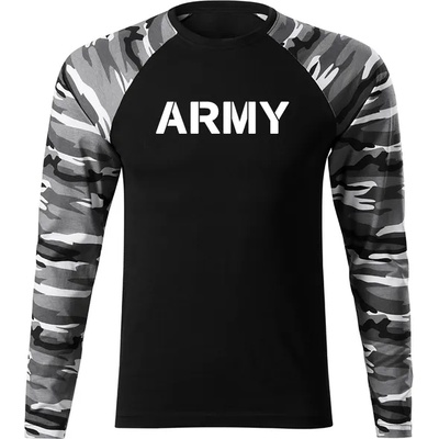 DRAGOWA FIT-T Тениска с дълъг ръкав Army, градски камуфлаж, 160 г/м2 (4538)