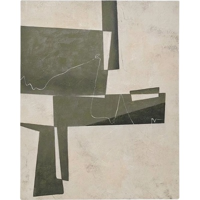 Zelený abstraktní obraz Kave Home Fida 118 x 94 cm