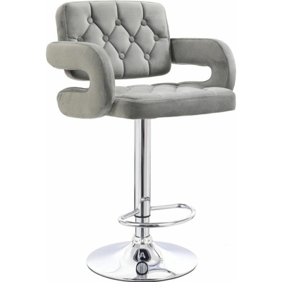 LuxuryForm Design Adria Velur na striebornom tanieri šedá