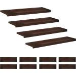 vidaXL Стъпала за стълби 12 бр. 90 x 30 x 2 cm Тъмен кафяв Солидно бук (3446384)