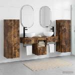 vidaXL Комплект мебели за баня 5 бр. Опушен дъб 33 x 34, 5 x 100 см (3405968)