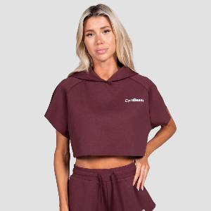 GymBeam Дамски суичър Relay Cropped Fig XXL