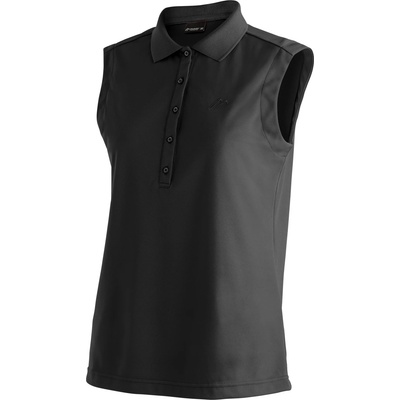 Maier Sports Дамска поло тениска Maier sports Women's Ulrike Sleeveless Polo shirt - Black - размер 44 (EU) (916-5084-0116)