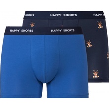 Happy Shorts vánoční boxerky 2 kusy modrá