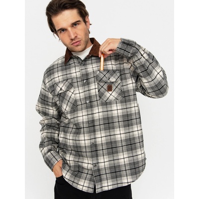 Brixton Builders Bowery Perf Flannel (off white/black)