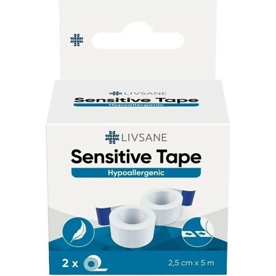 LIVSANE Fixační náplast Sensitive 2,5 cm x 5 m 2 ks