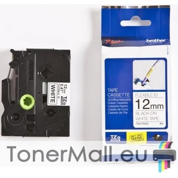 Image 1 of Brother Tape Black on White, Flexible Brother TZE-FX231