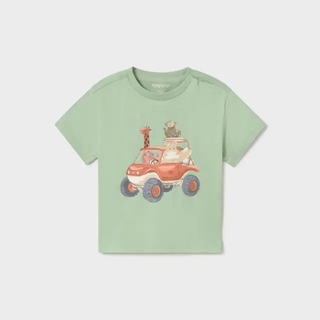 MAYORAL Тениска къс ръкав кола в цвят светло зелено за бебе момче Mayoral