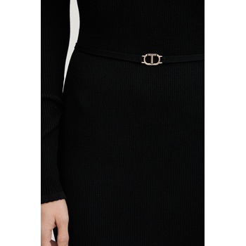 TWINSET Рокля Twinset в черно среднодълга с кройка по тялото 252TP3352 (252TP3352)