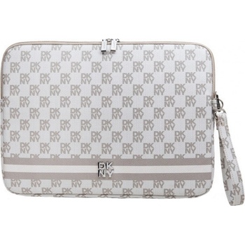 DKNY PU Leather Checkered Pattern and Stripe Obal na Notebook 15/16" Beige DKCS16PVSHLE