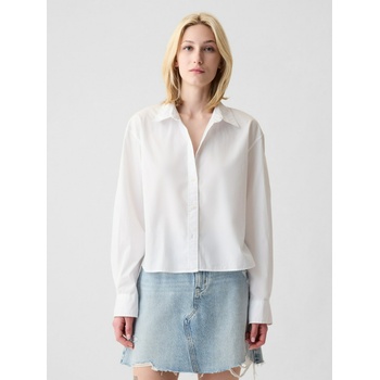 GAP Памучна риза с подкройка GAP GAP | Byal | ЖЕНИ | L