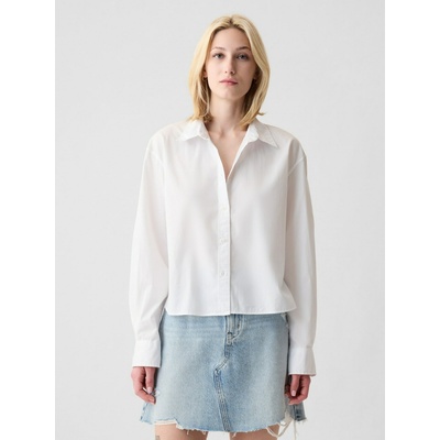 GAP Памучна риза с подкройка GAP GAP | Byal | ЖЕНИ | L