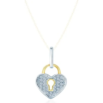 Image 1 of SAVICKI Висулка със сърце: позлатено сребро. кубичен цирконий
