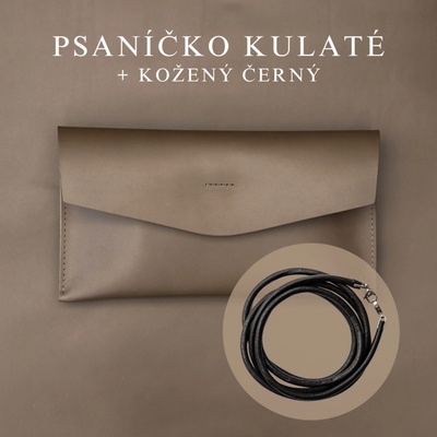 Wood Style psaníčko Kulaté Mokka kožený Černý