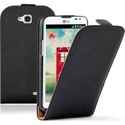 LG L90 D405 / Dual D410 Flip2 Кожен Калъф + Скрийн Протектор