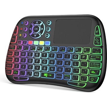 Мини клавиатура No brand M9, USB 2.4GHz, Bluetooth, Microphone, IR learning, Touchpad, Black - 13055 (DE-13055)