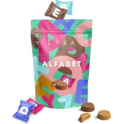 Lyra Čokoládové cukríky Alfabet 250 g