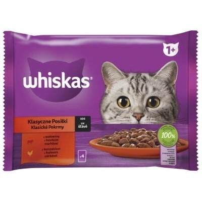 Whiskas klasické pokrmy v šťave 4 x 85 g