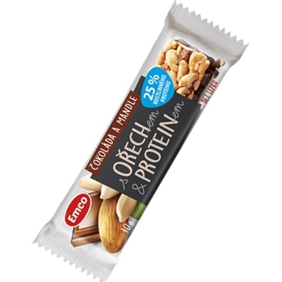 Emco Tyčinka s orechom proteínom Čokoláda a mandle 40 g