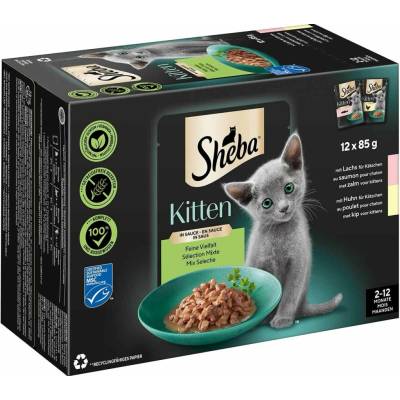 Sheba Multipack Kitten v omáčce Feine Vielfalt, 12 × 85 g