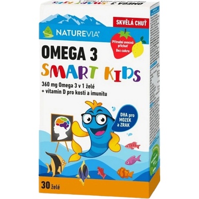 NatureVia Omega 3 Smart Kids 30 želé