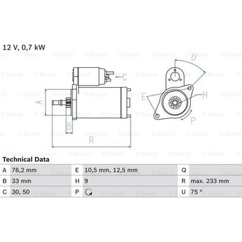 BOSCH Štartér 0986010530