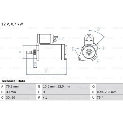 BOSCH Štartér 0986010530