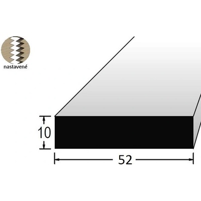 Lať podkladová 52x10mm, délka 240cm, nastavovaná