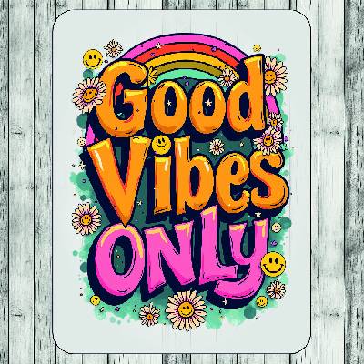 DTF nažehľovačka DTF transfer/nažehľovačka Good Vibes only Rozmer: A5