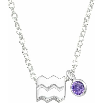 Image 1 of Bijutanki Сребърно Колие - Зодия Водолей с Камък