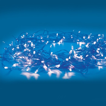 ACA Lighting LED vonkajšia vianočná reťaz 300 LED 14.95m prívod 3m 8 funkcií IP44 priesvitný kábel modrá X08300622