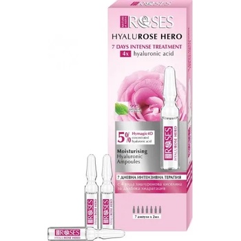 Image 1 of Agiva Nature of Agiva Roses Hyalurose Hero Ampoules - Хидратиращи ампули за лице 7x2мл