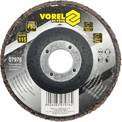 Vorel Kotouč brusný lamelový 115 mm P40, TO-07974