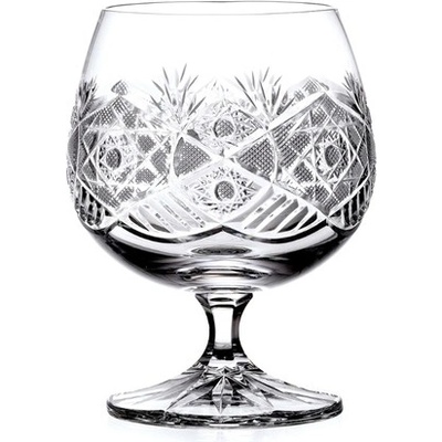 Bohemia Crystal Ručně broušené sklenice na brandy a koňak Bratislava 6 x 250 ml