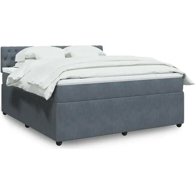 vidaXL 11461.3287813 Boxspring postel s matrací tmavě šedá samet