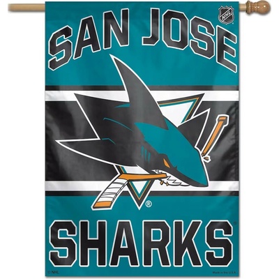 Wincraft Vlajka San Jose Sharks NHL Wordmark Single-Sided Vertical Banner