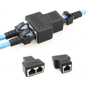  2 броя мрежов lan с литер, rj45 удвоител