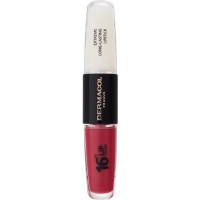 Dermacol Dlouhotrvající dvoufázová barva na rty a lesk 16H Lip Colour Extreme Long-Lasting Lipstick 3 4 + 4 ml – Zbozi.Blesk.cz