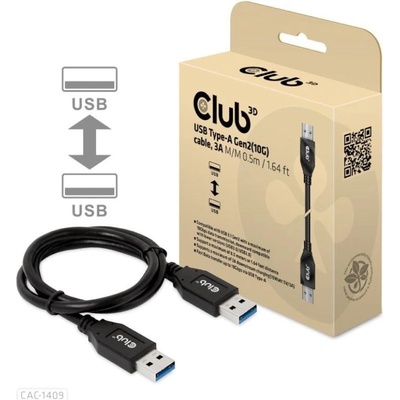 Club3D CAC-1409 USB 3.2 Gen2 Typ-A, 3A M/M, 50cm