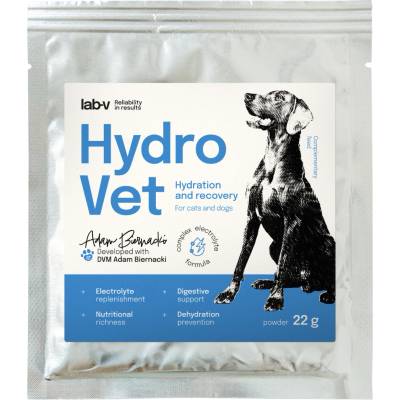 Lab-v Hydro-Vet Dog - диетична хранителна смес, подпомагаща възстановяването на организма след операция при кучета, 22 г