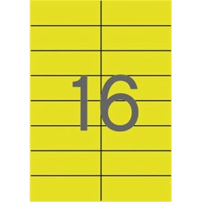 APLI Štítek 105 x 37 mm barevný žlutý 320 štítků 01595